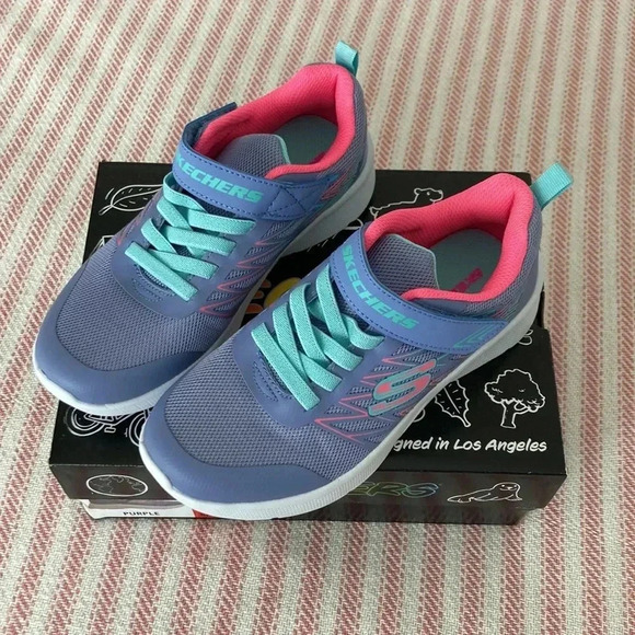 NWT Sketchers Microspec Kid’s Shoe, Bungee Sneakers - Picture 9 of 10